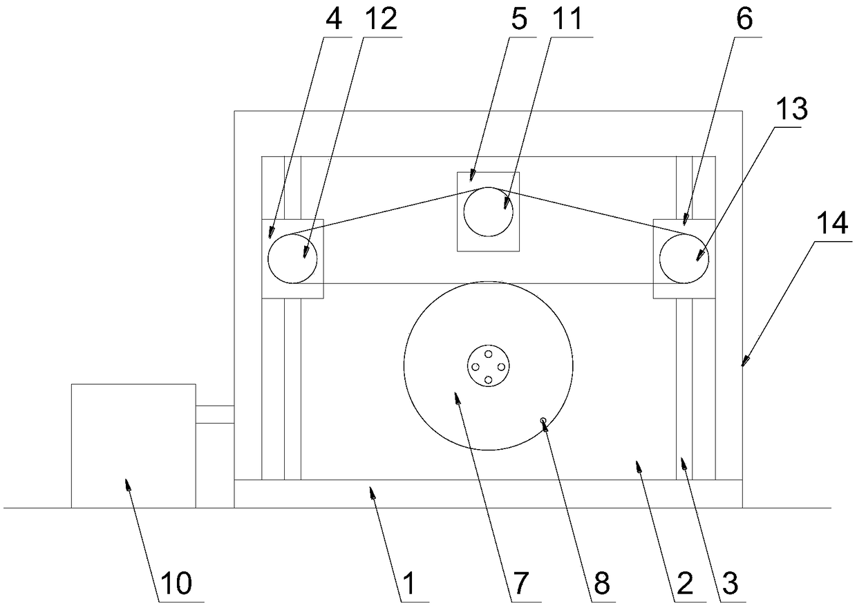 Forklift hub periphery grinding device