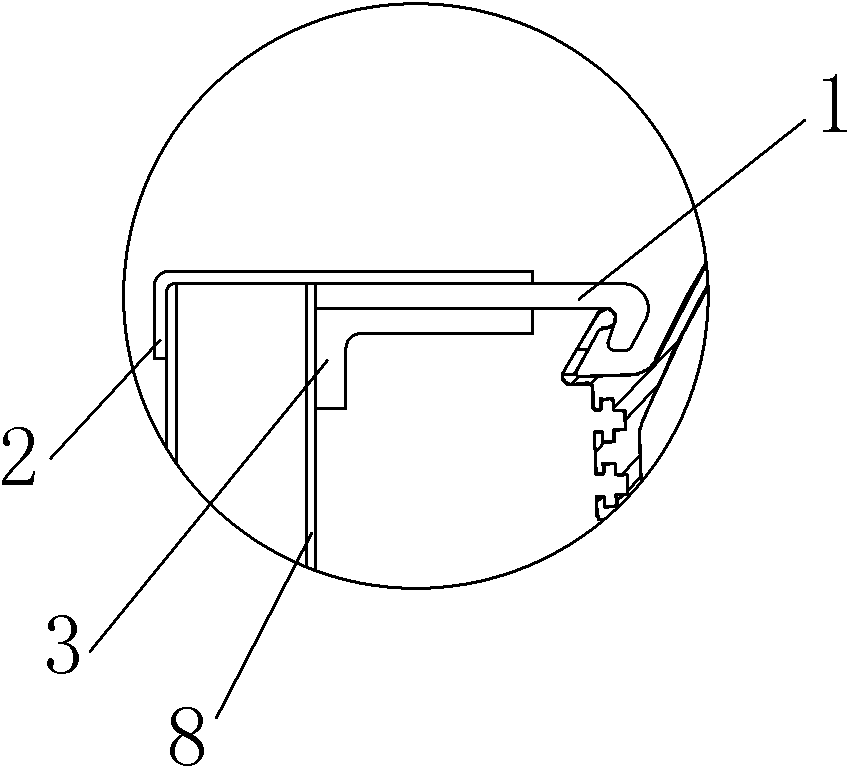 Device for bonding, curing, and pressing side window glass of metrovehicle