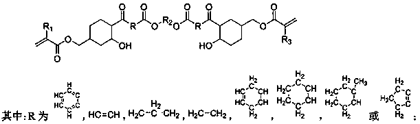 A kind of epoxy acrylic resin of two functionalities and its preparation method and application