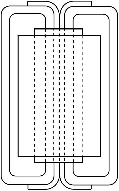 Shell-type transformer with improved heat dissipation performance