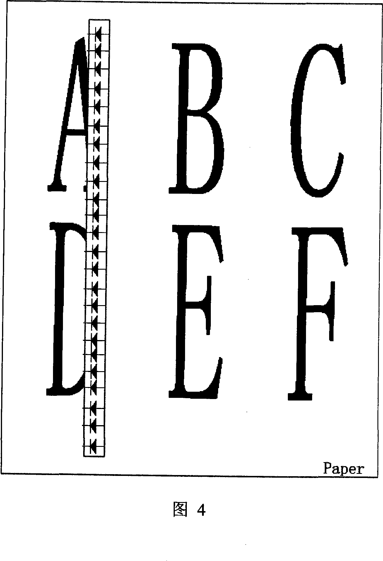 A device and scanning method based on LED array scanning pattern