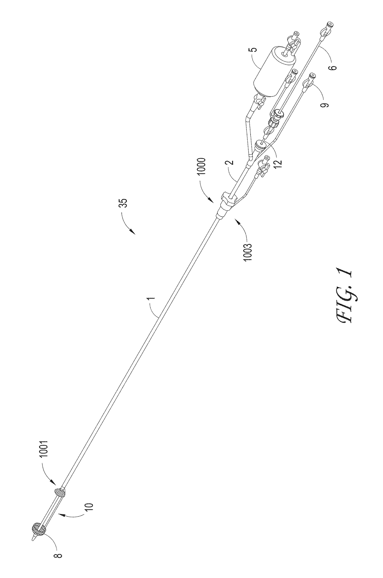 Axial lengthening thrombus capture system