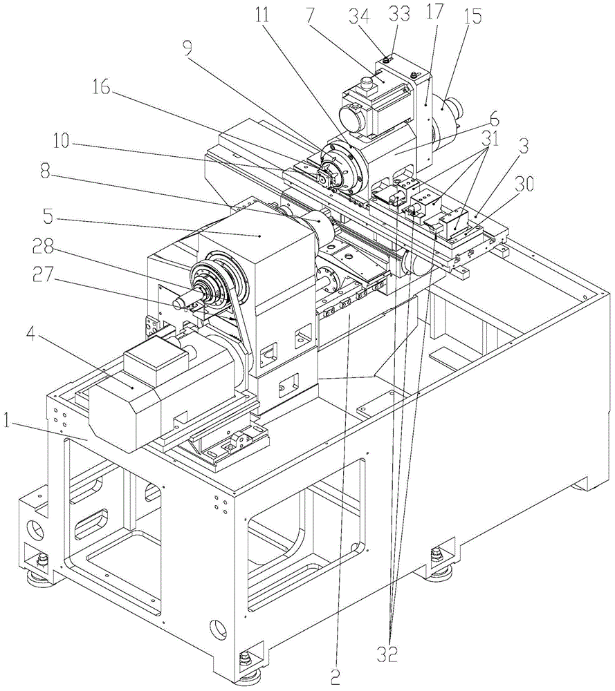 A precision CNC machine tool that automatically realizes parts turning around to complete their double-sided processing