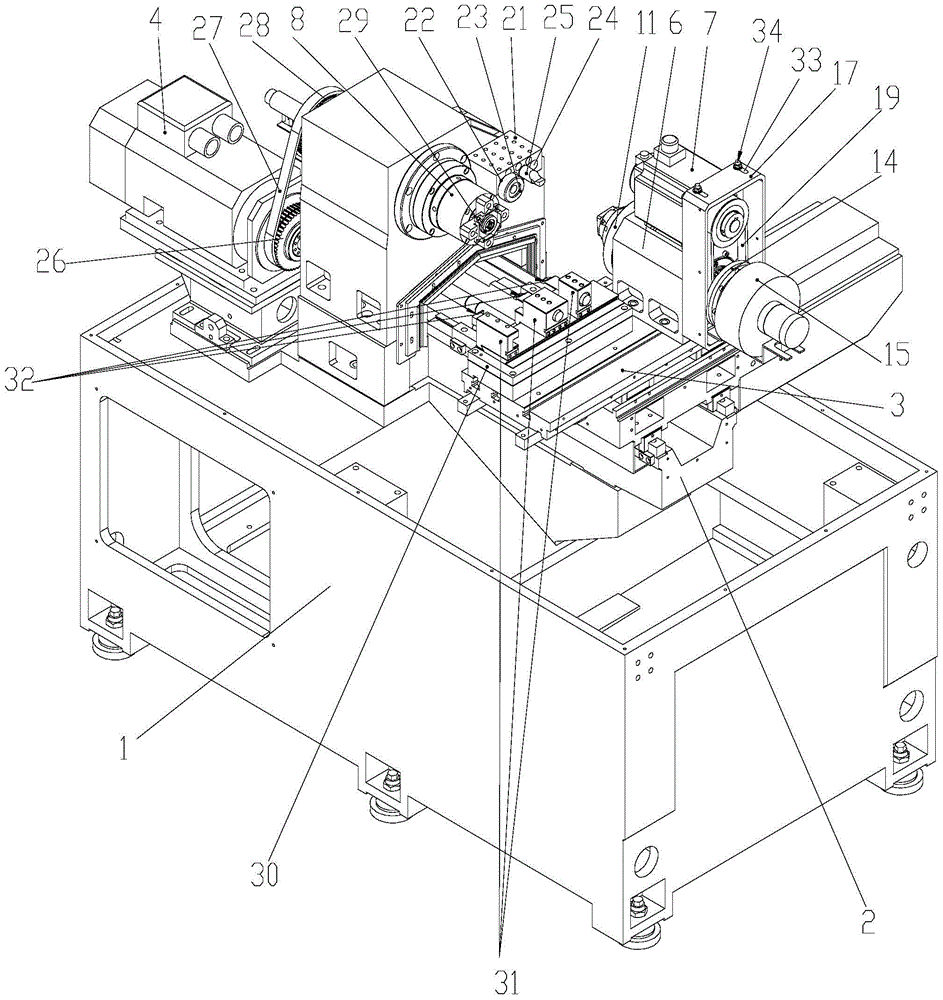 A precision CNC machine tool that automatically realizes parts turning around to complete their double-sided processing