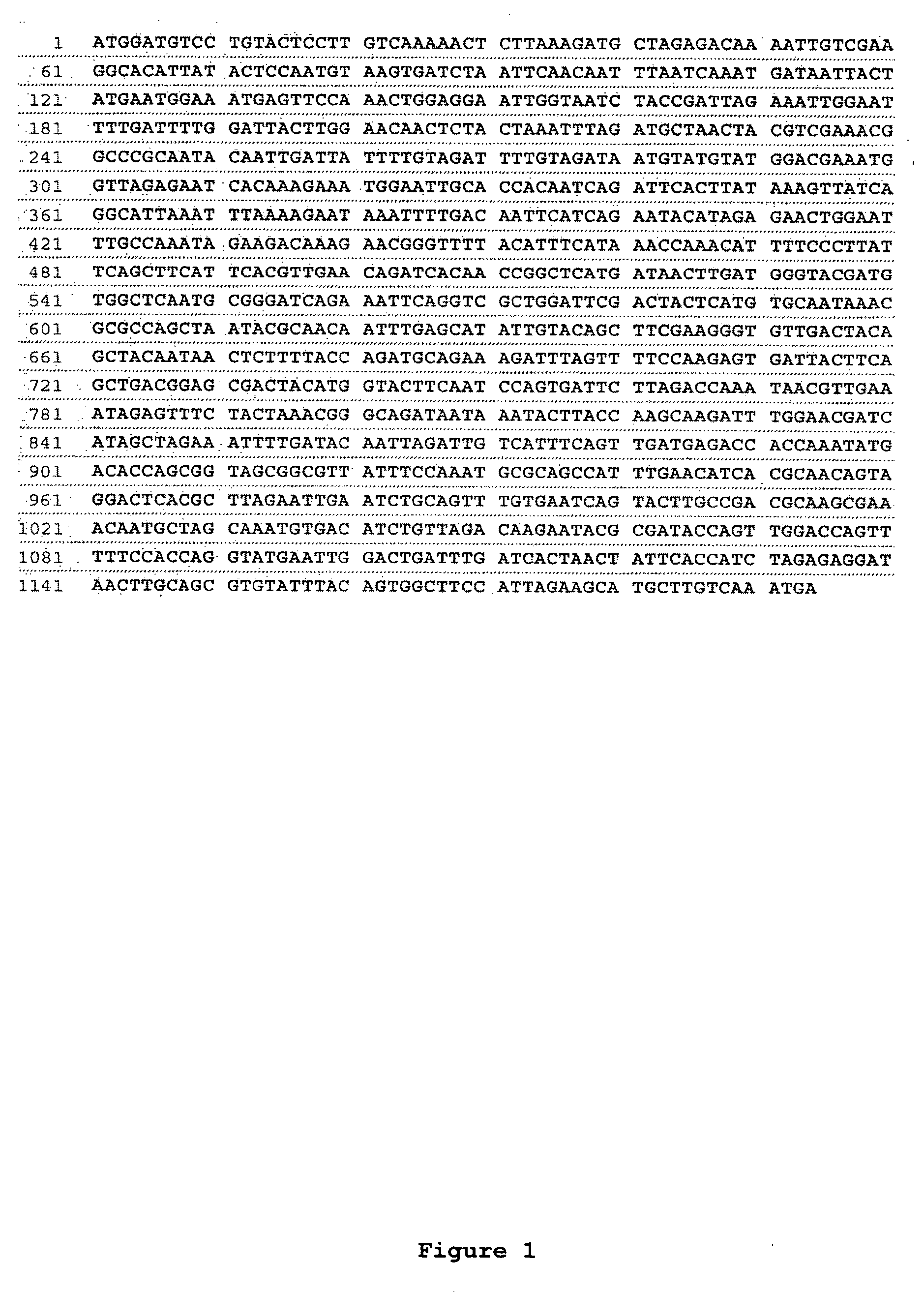 Nucleic acid sequences encoding proteins capable of associating into a virus-like particle