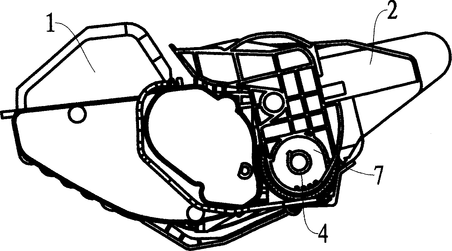 Processing cartridge with power inputting buffer unit