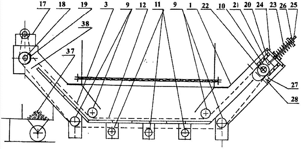 Suspension type fully enclosed deslagging system