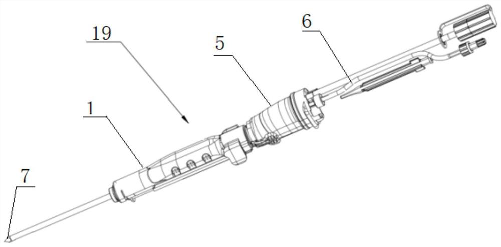 Mammary gland biopsy excision blood coagulation device with radio frequency coagulation cutter tube