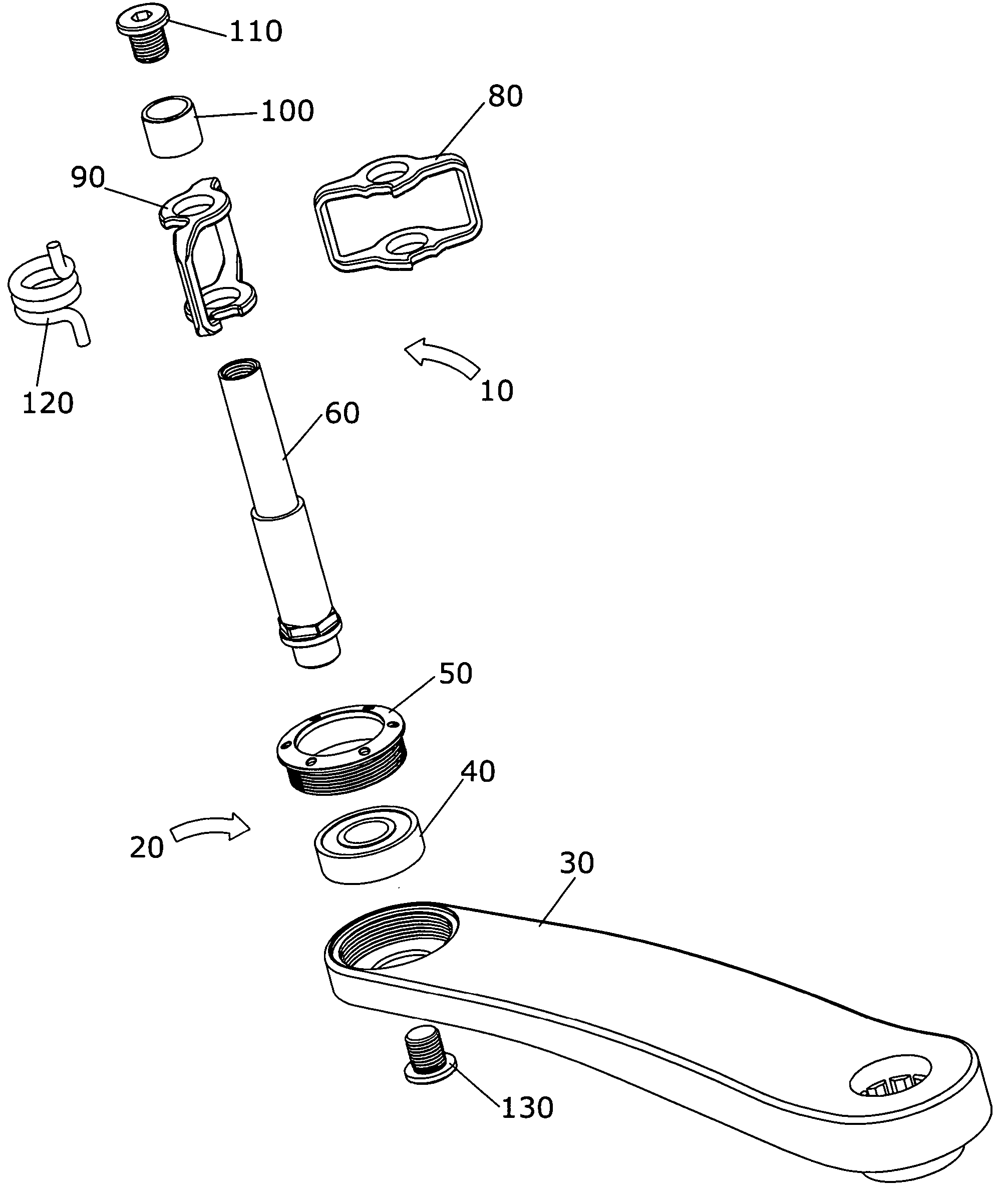 Bicycle pedal and crank apparatus