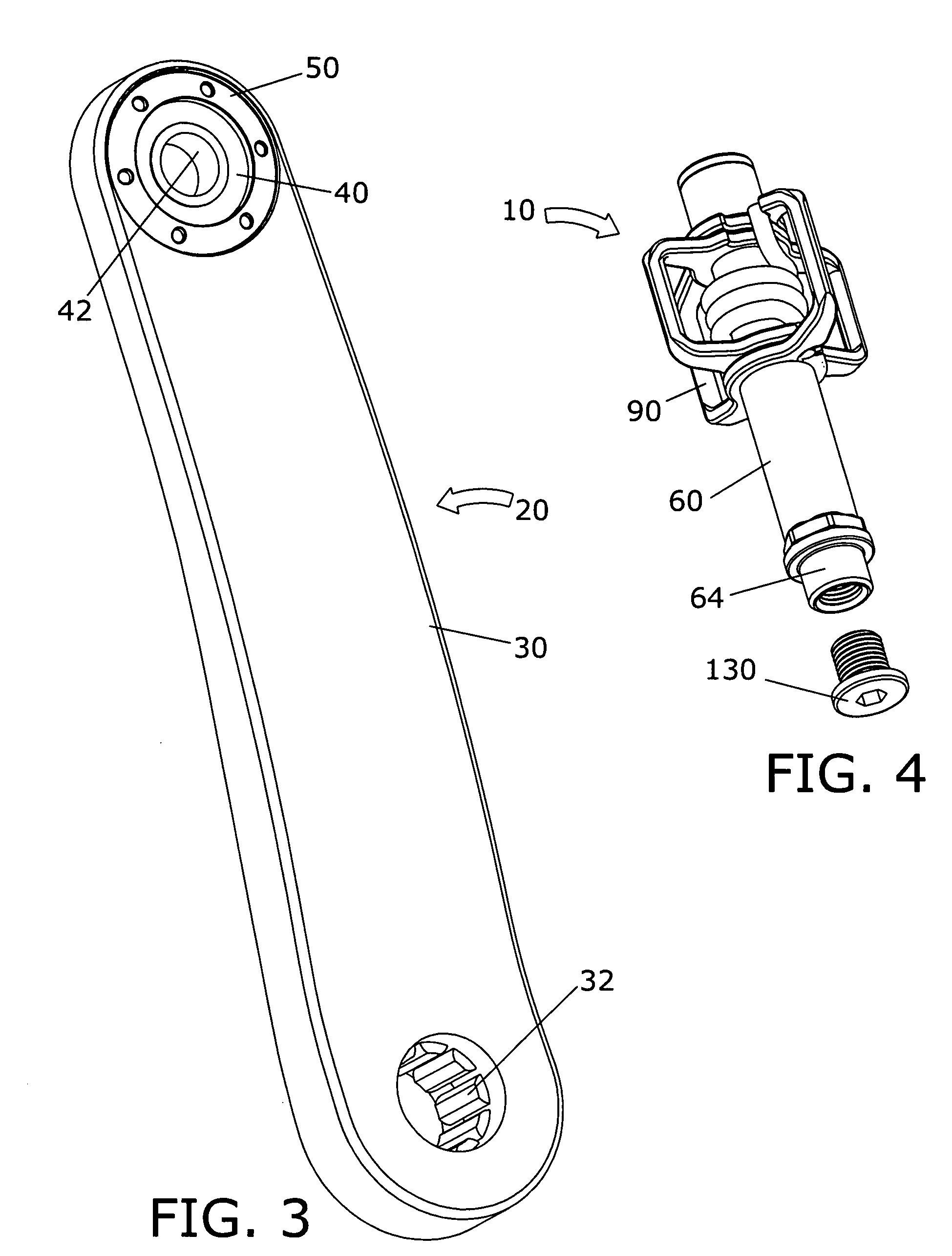 Bicycle pedal and crank apparatus