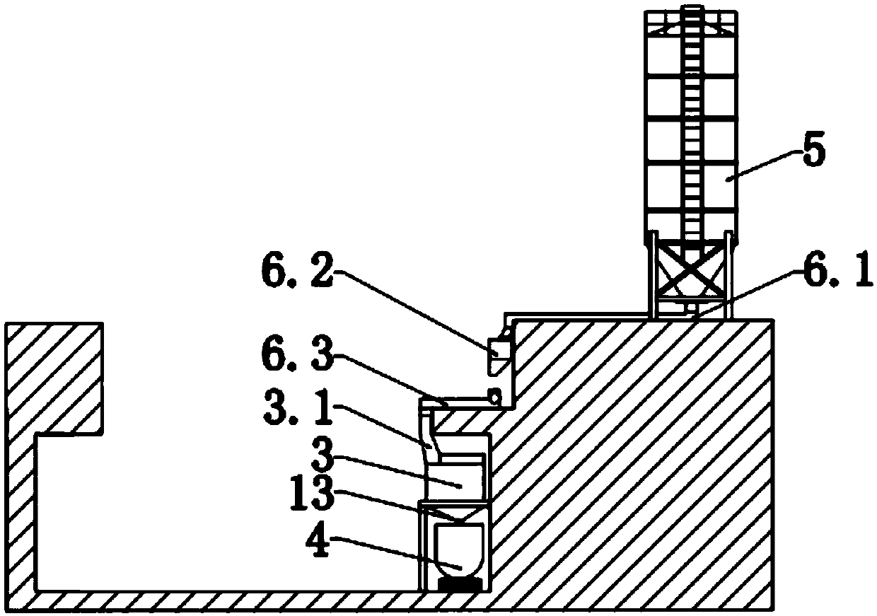 Vertical distribution hidden type stirring station for subway construction