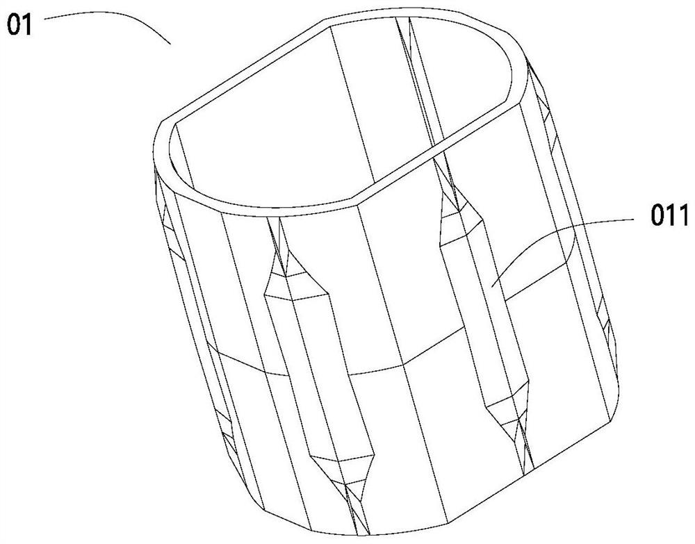 Injection mold for automobile thin-wall cylindrical part and ejection method