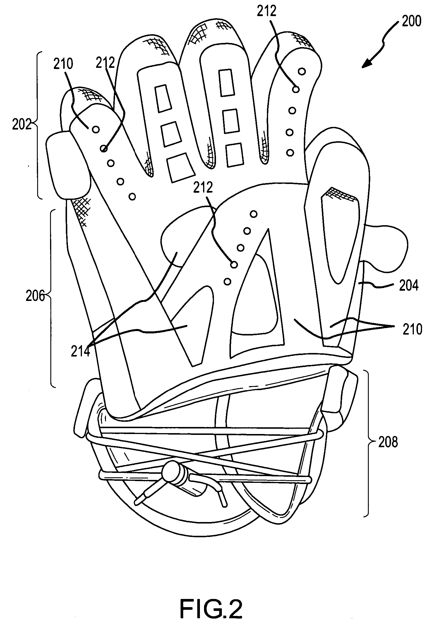 Padded athletic glove