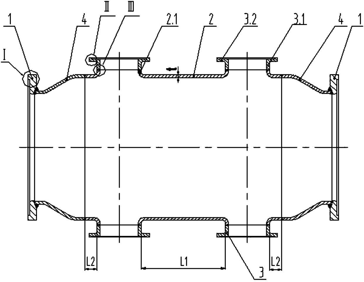 High-insulation linear disconnecting switch casing