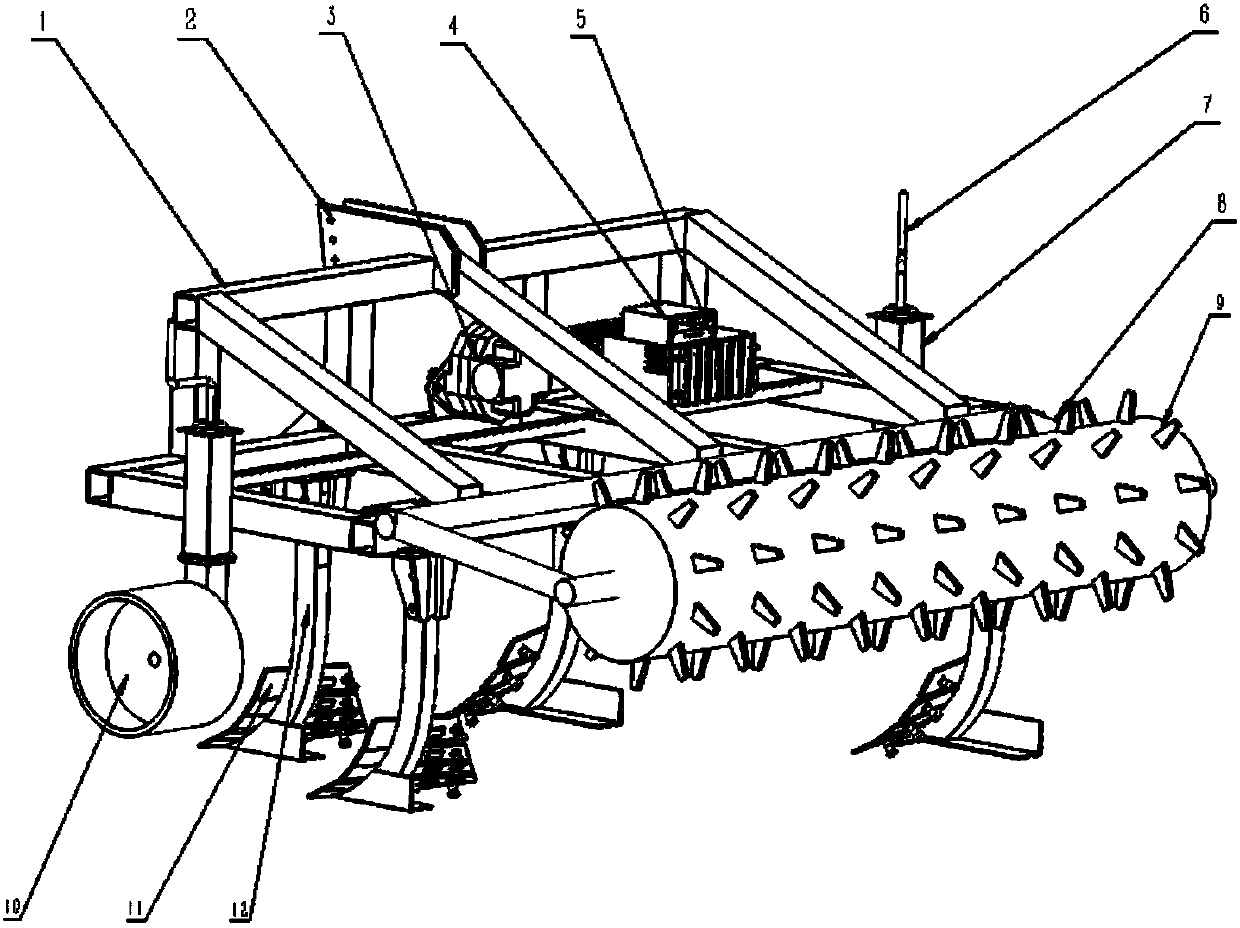 Adaptive multi-frequency ultrasonic-vibration low-resistance wear-resistance subsoiler and operation method thereof