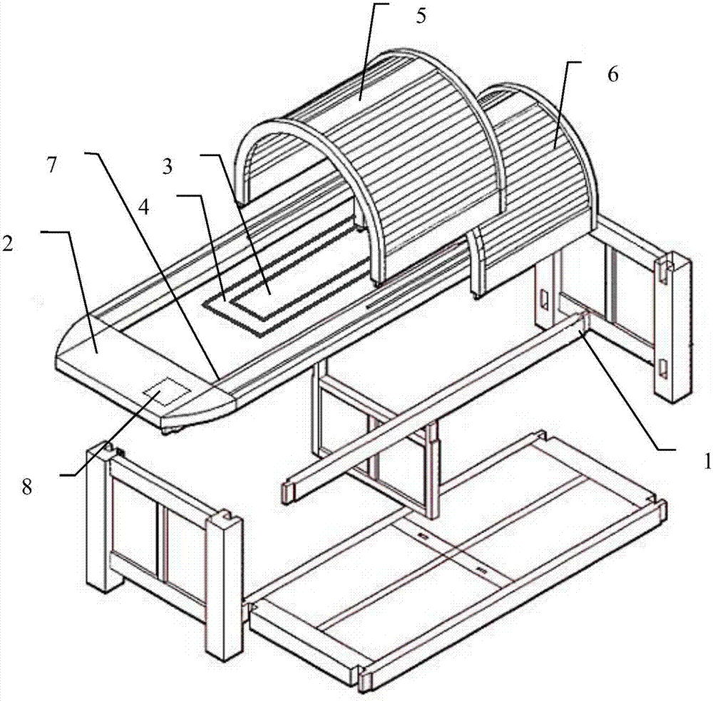 Thermal therapy bed for treating three high disease and using method thereof