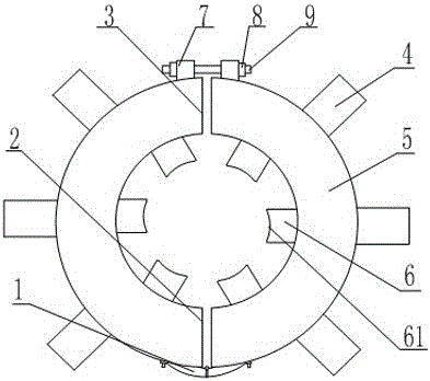 A clamping device for fixing