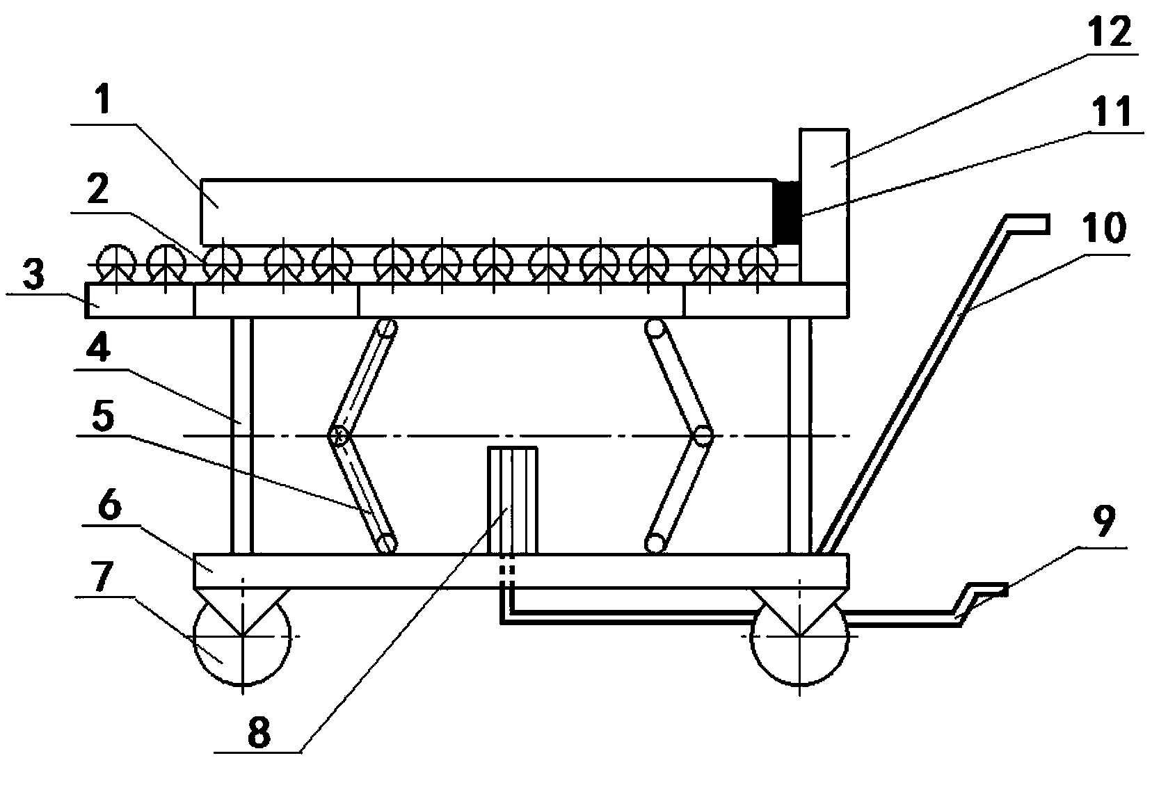 Large-scale ring polishing machine workpiece carrying transportation vehicle