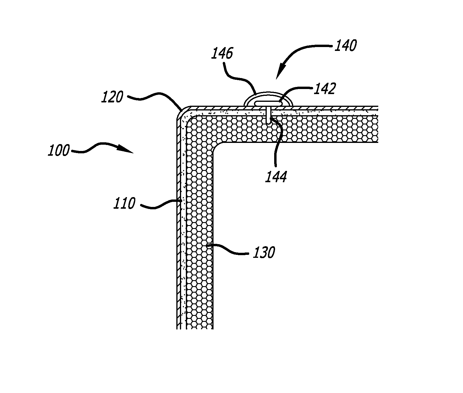 Aircraft monument with improved thermal insulation and acoustic absorption