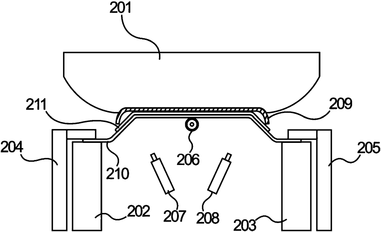 Flexible display panel attaching device and attaching method thereof