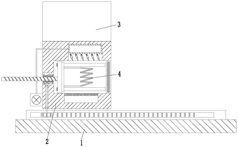 Moving device of super-audio frequency induction heating equipment