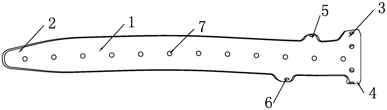 A kind of locking plate for femoral periprosthetic fracture revision and locking