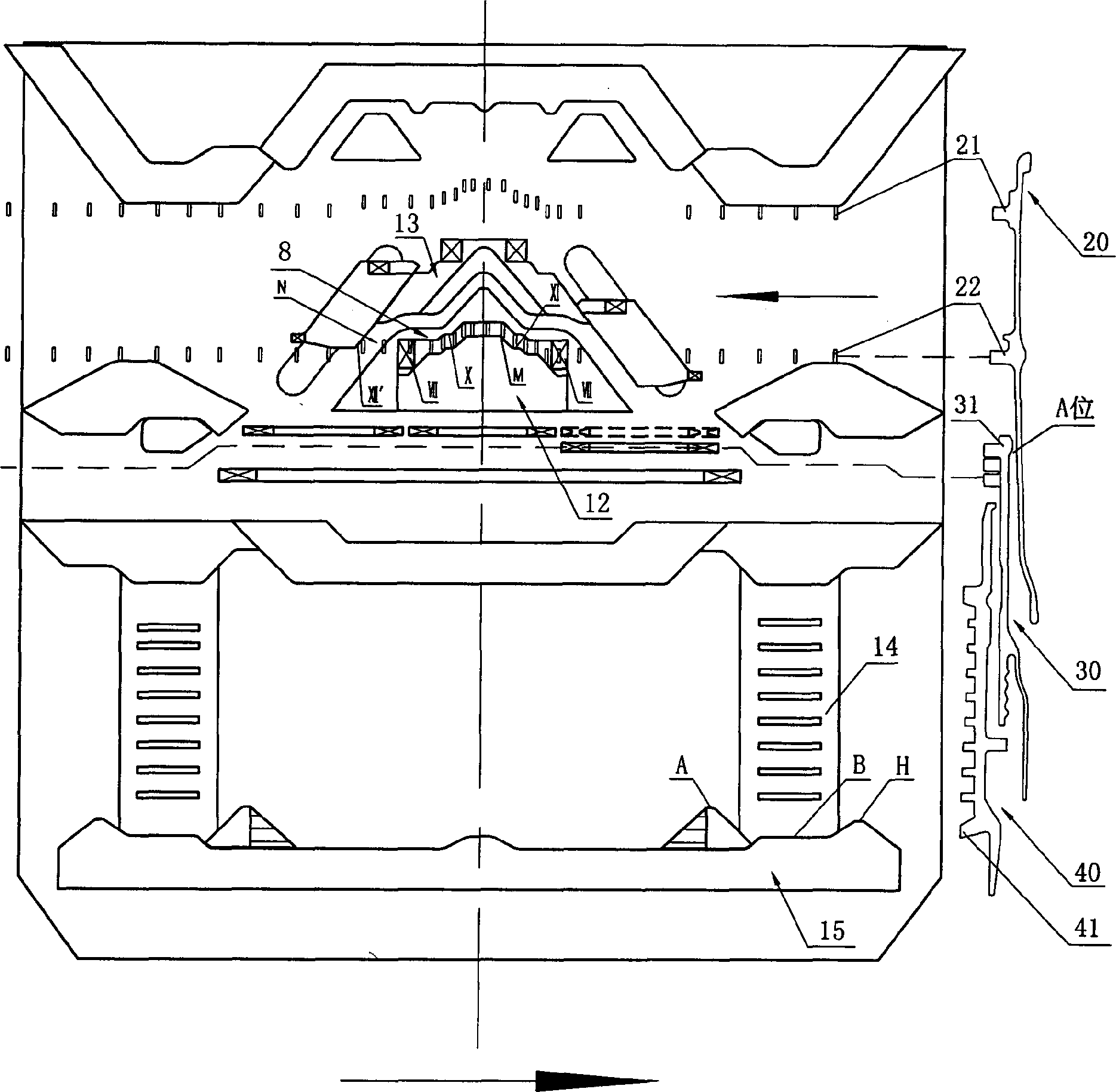 Braiding controlling mechanism of flat braiding machine