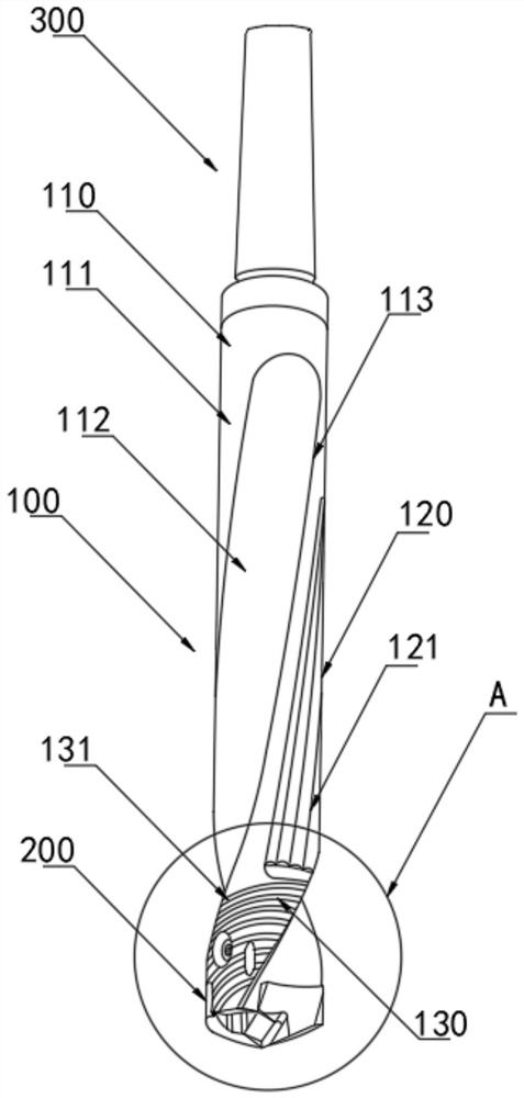 A composite material hole processing pcd drilling and milling chamfering tool