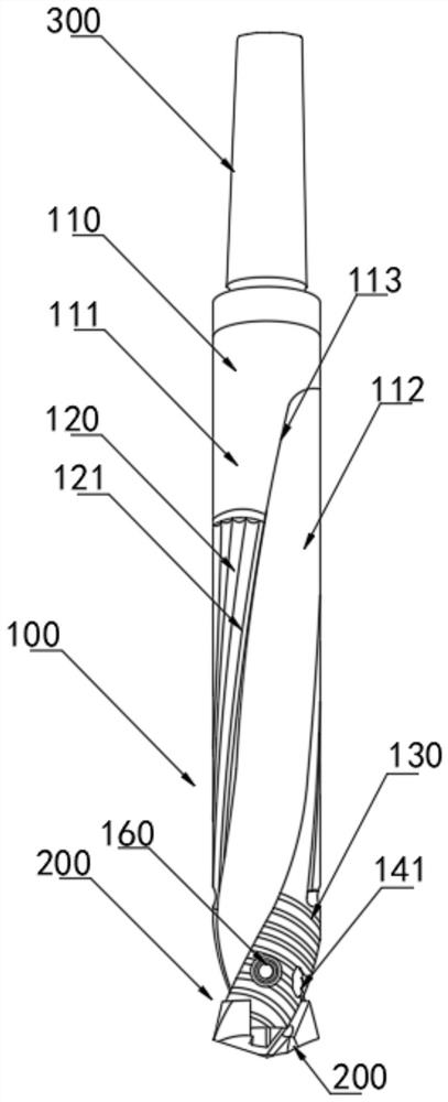 A composite material hole processing pcd drilling and milling chamfering tool