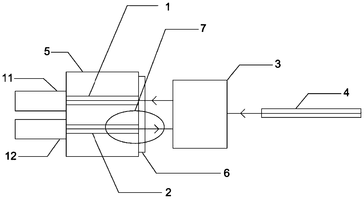 Assembly capable of replacing beam expanding optical fiber and preparation method thereof