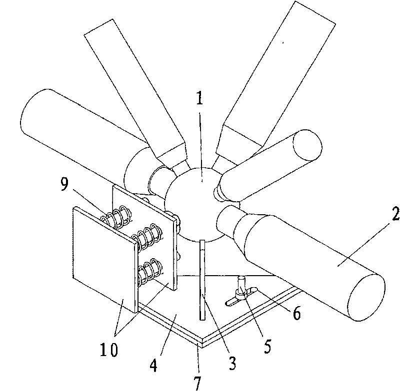 Horizontally adjustable stiff support of lattice framed structure