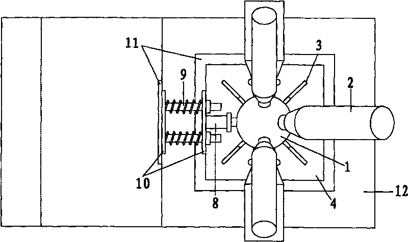 Horizontally adjustable stiff support of lattice framed structure