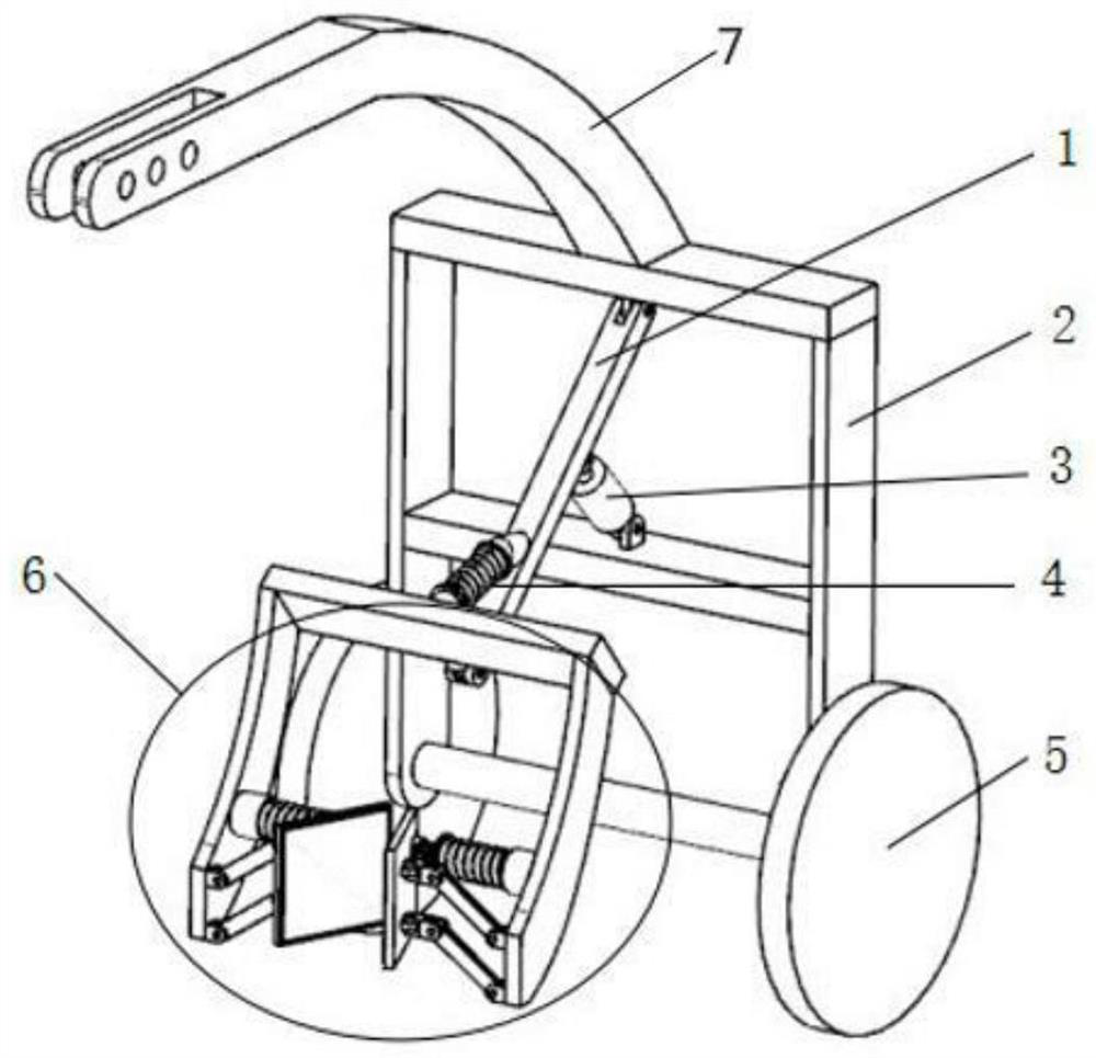 A kind of cassava root uprooting device for tractor