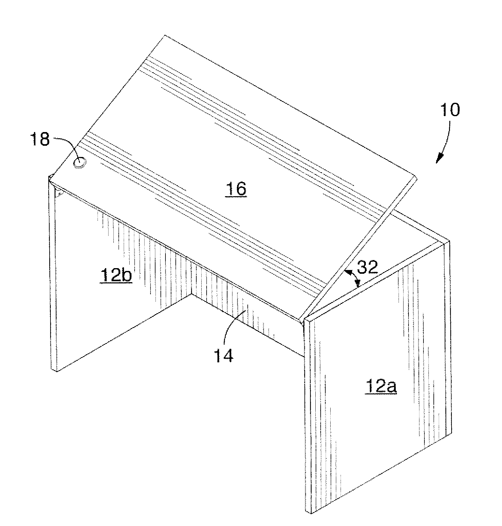 Adjustable work surface with tilt