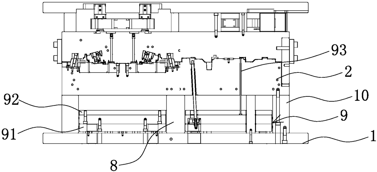 Mold mechanism with popup after ejection in automatic demoulding