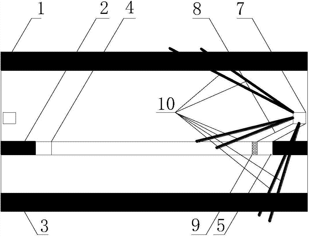 Gob-side entry retaining Y-type ventilation high-position return airway drilling gas extracting method