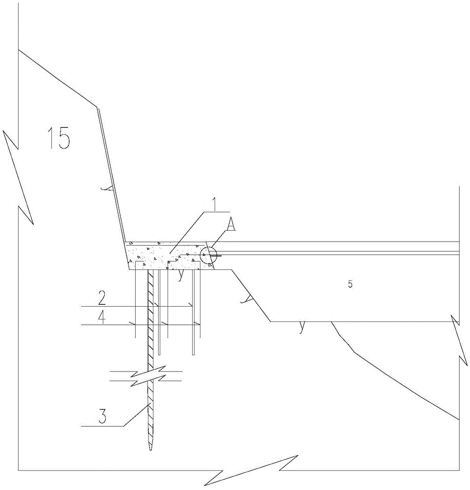 Composite geomembrane anti-seepage structure capable of automatically adapting to weir body deformation and construction method