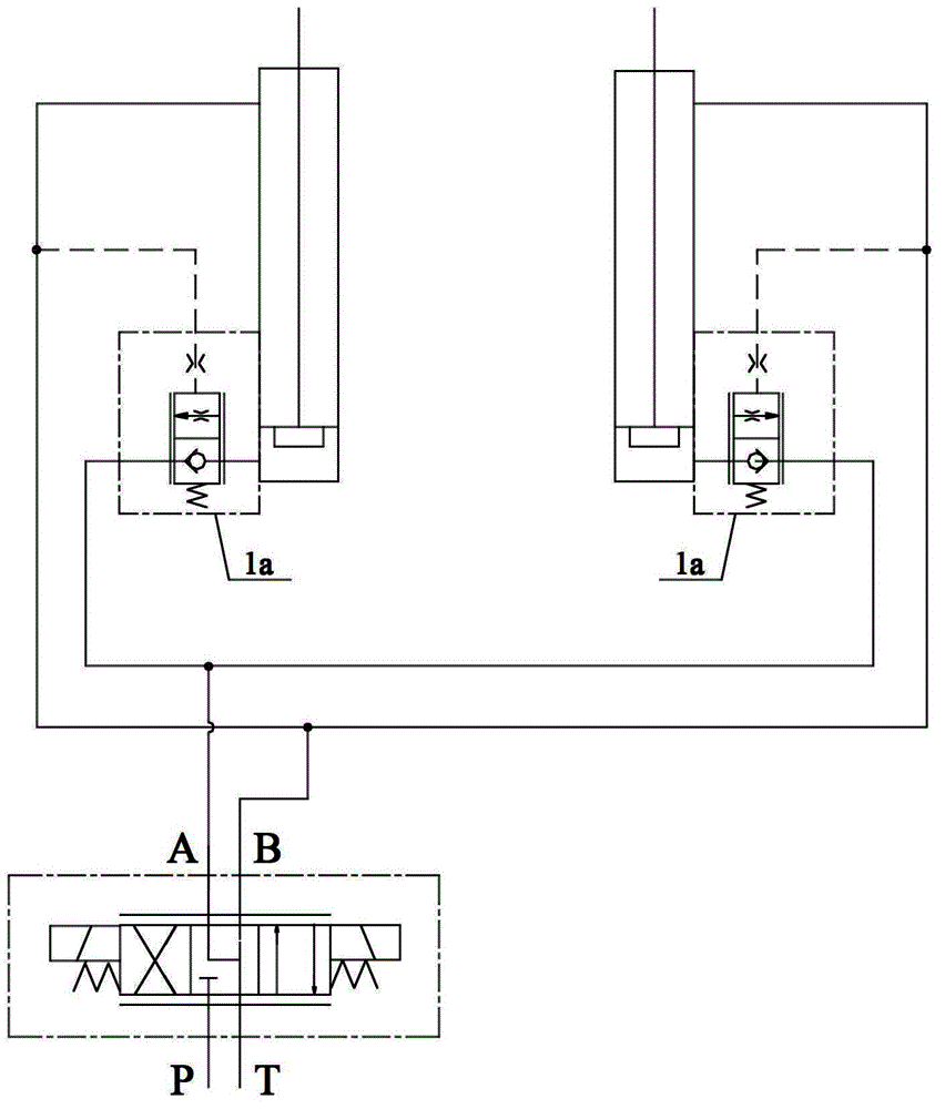 Double hydraulic cylinder synchronous control system and engineering machine applying control system