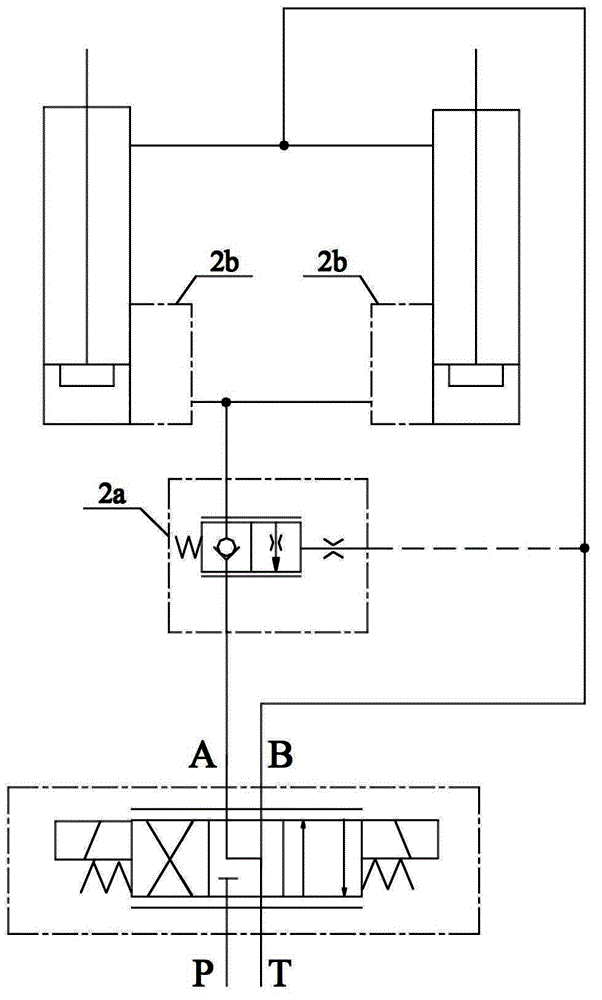 Double hydraulic cylinder synchronous control system and engineering machine applying control system