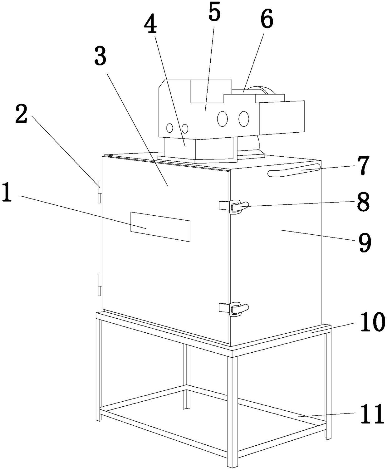 Quick grinding device for making sugar through stevia rebaudiana