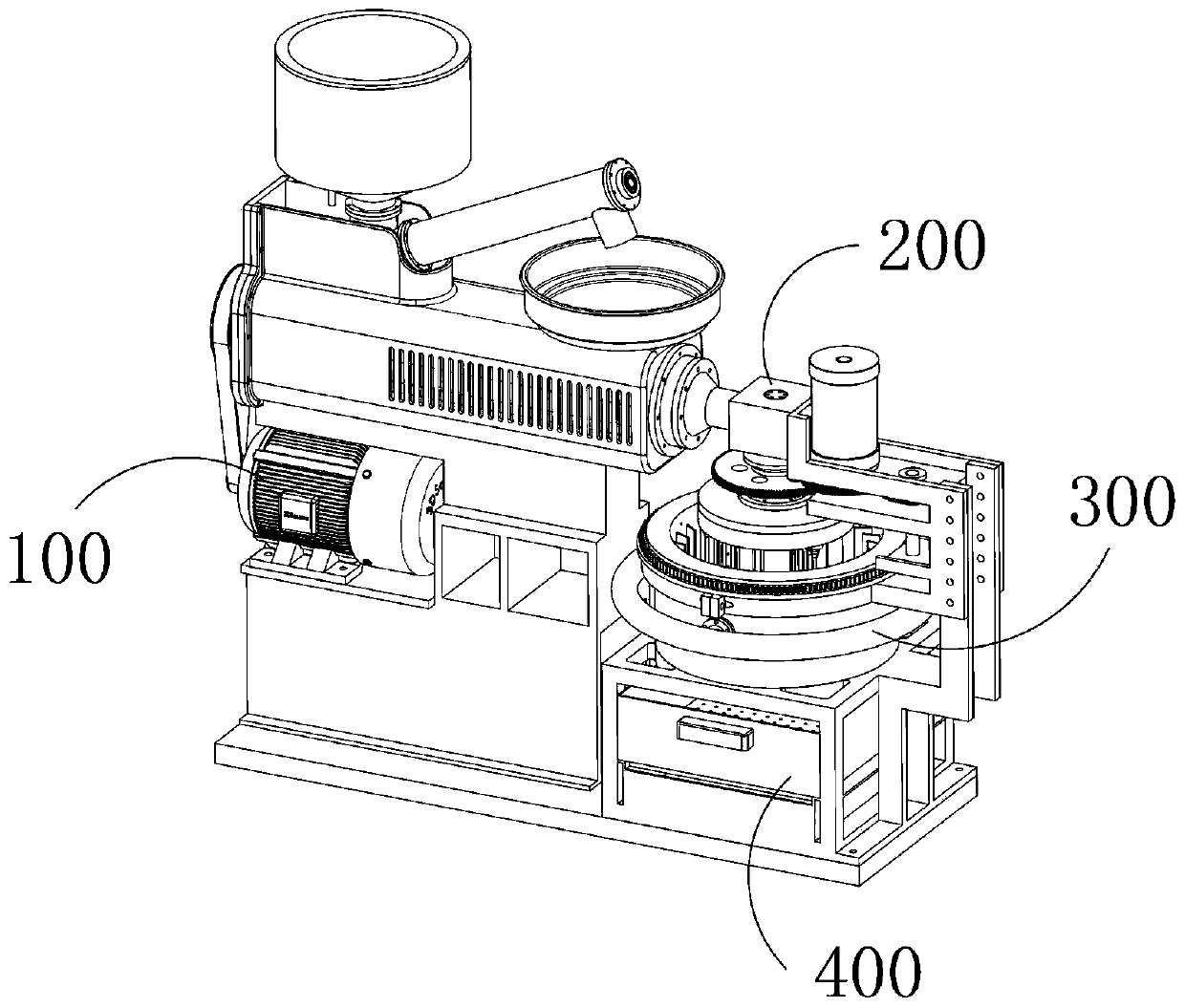 Extrusion molding process of plastic particles