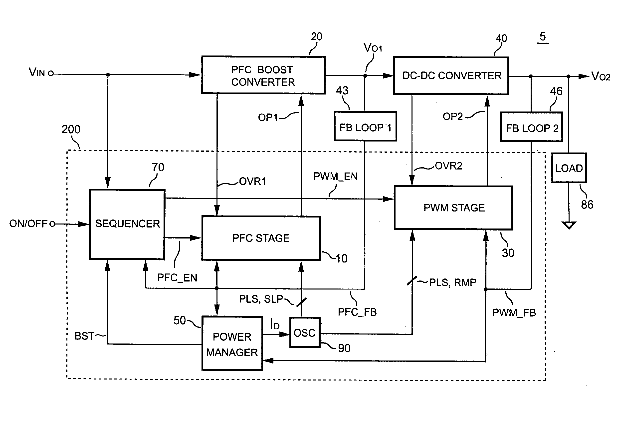 Pfc-pwm controller having interleaved switching