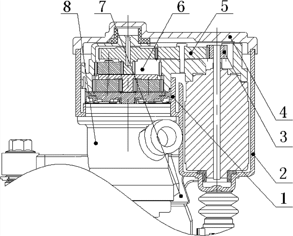 Electronic parking executor applied to motor vehicle brake system