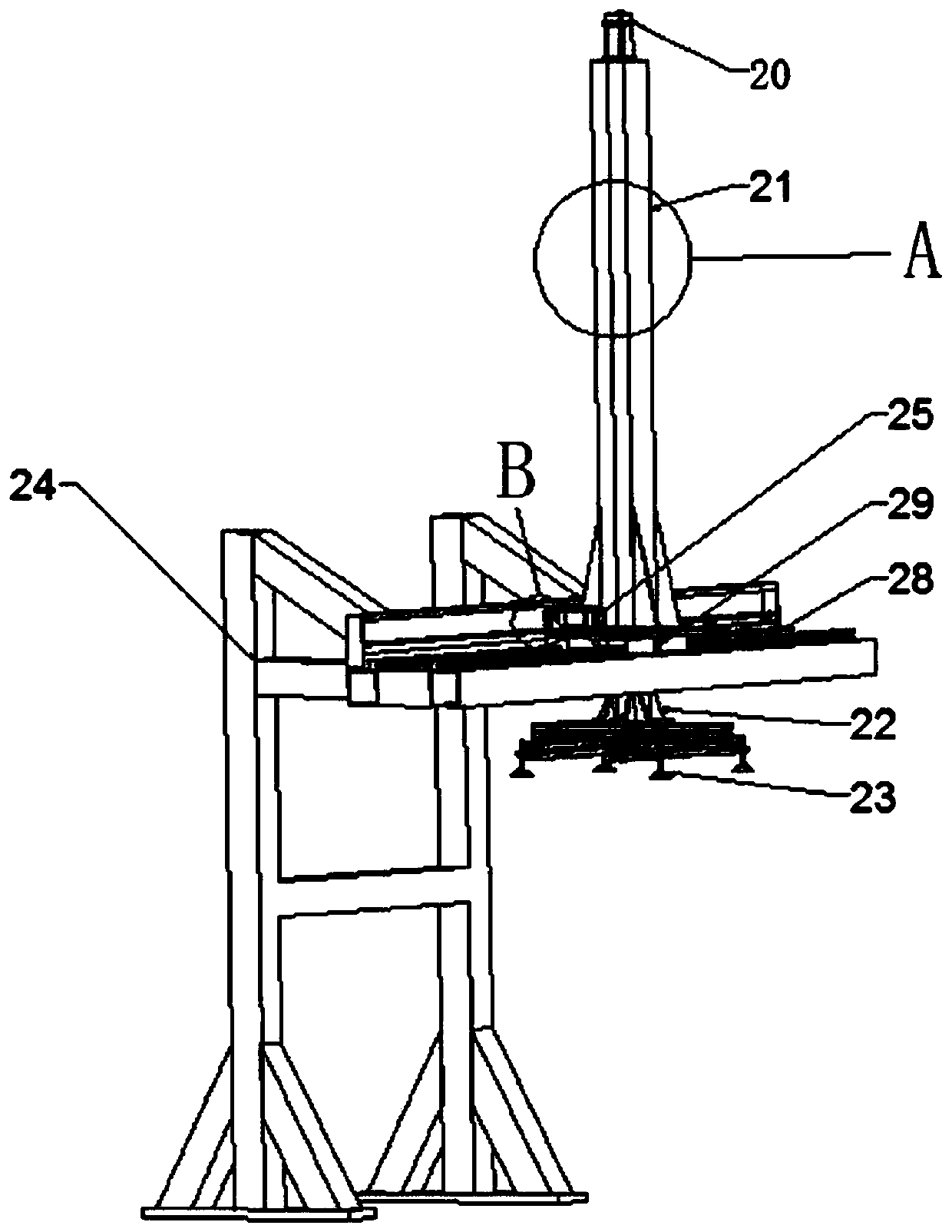 Line connection type automatic loading and unloading system of open press machine and application thereof