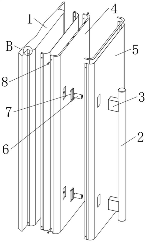 Handle fixing structure based on mould-proof, oil-proof and collision damage-proof structure