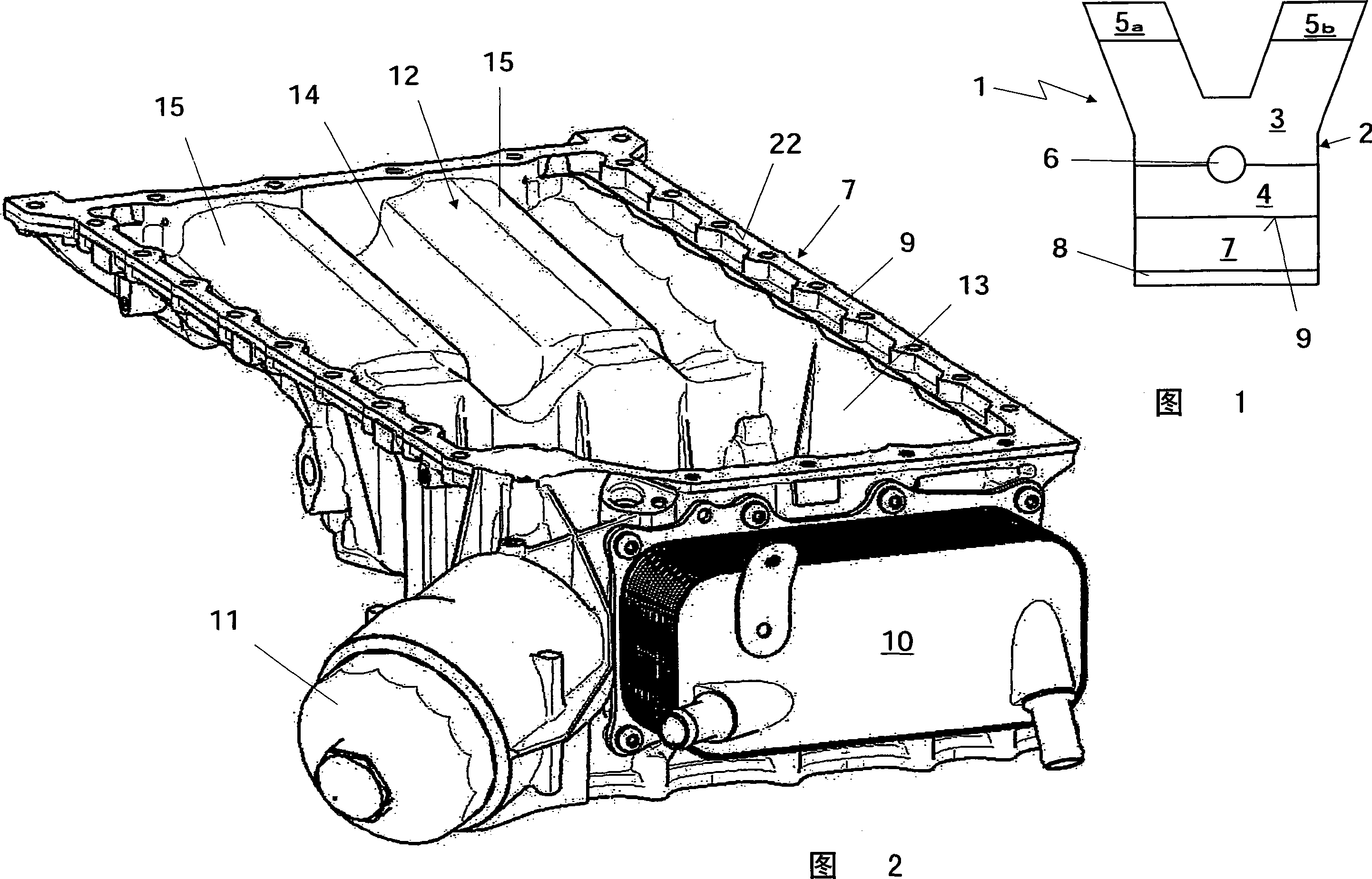 Oil tray for a combustion engine