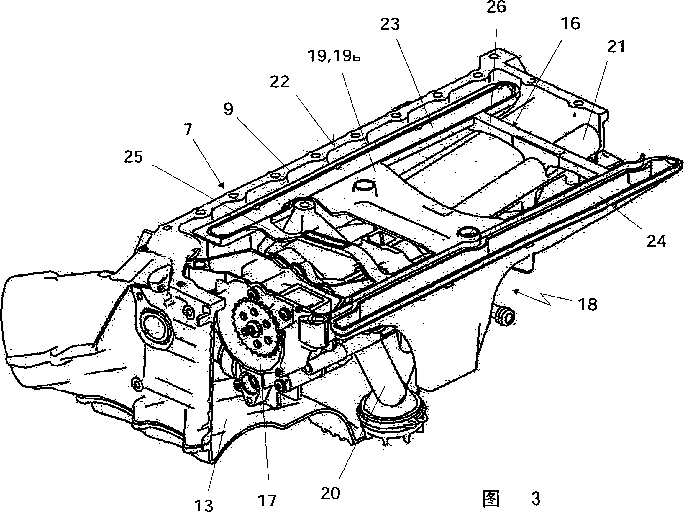 Oil tray for a combustion engine