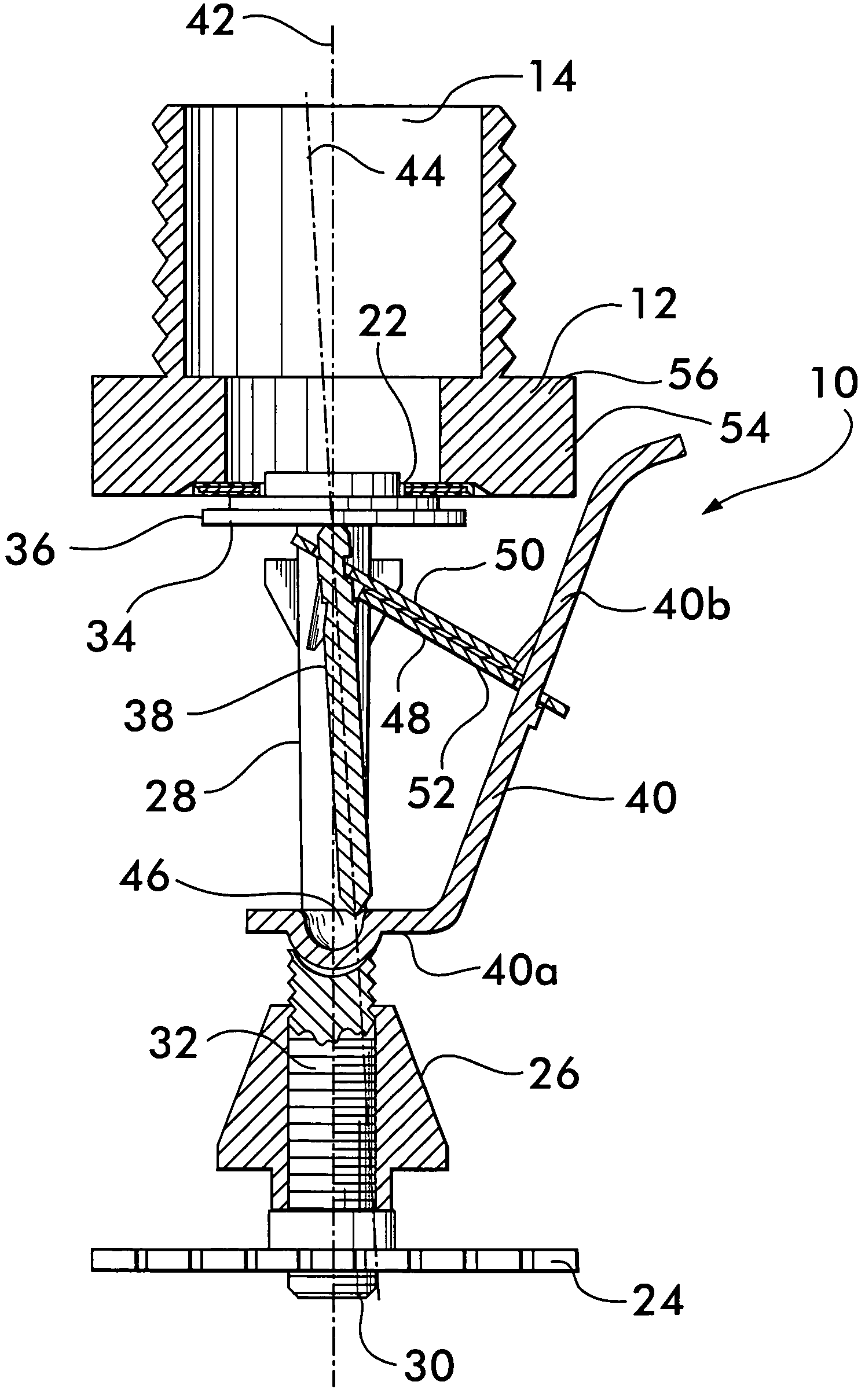 Sprinkler with motion limited lever