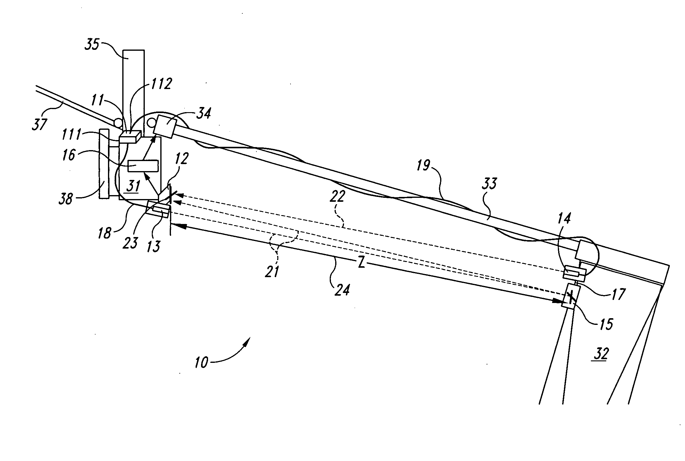 Metrology system and method for measuring five degrees-of-freedom for a point target