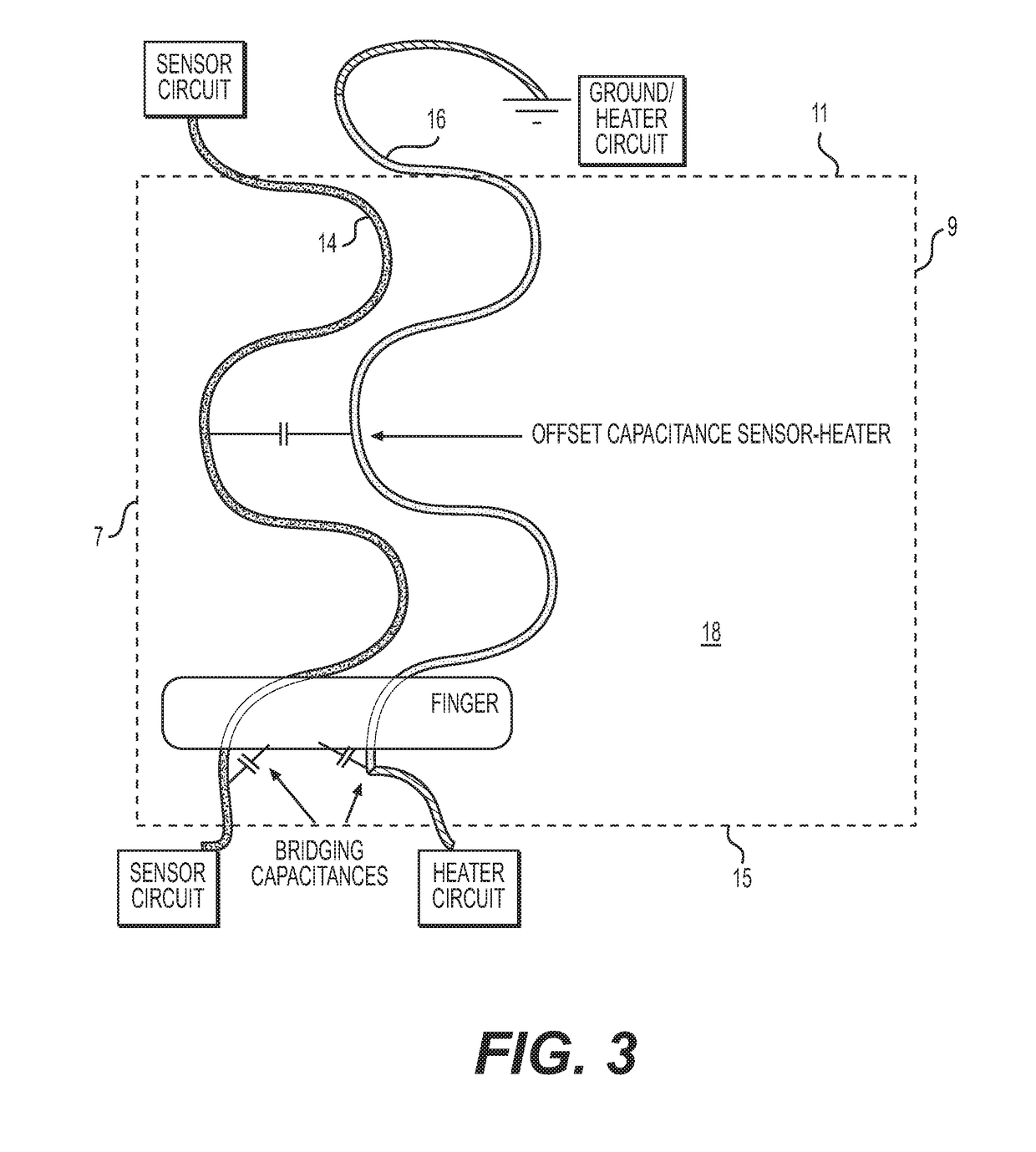 Sensor mat providing shielding and heating